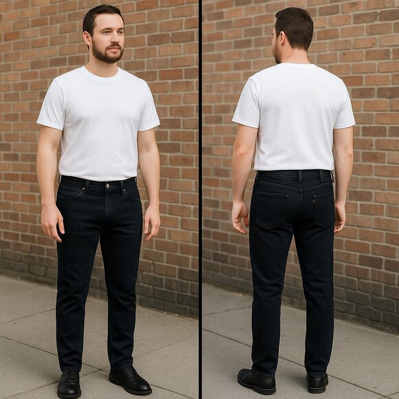 Levi’s Black Slim Straight Jeans - Picture 1 of 12